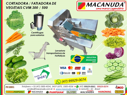 MÁQUINA ELÉTRICA DE PICAR HORTALIÇAS MARCA MACANUDA